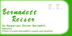 bernadett reiser business card